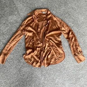 Vince copper silk shirt